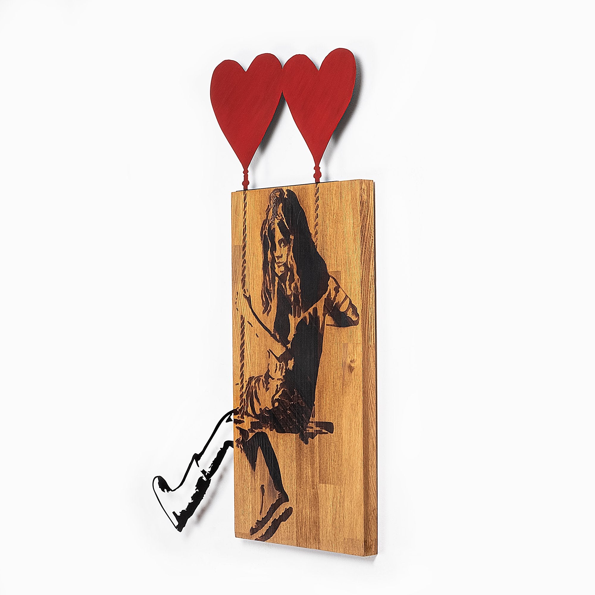 Decorative Wooden Wall Accessory Banksy - 18 Walnut
Black 891TNL3151 7