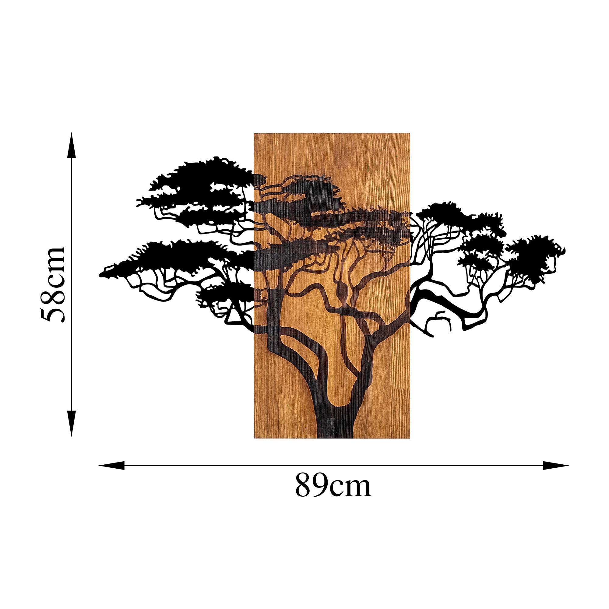 Decorative Wooden Wall Accessory Acacia Tree - 387 Walnut
Black 891TNL3152 7