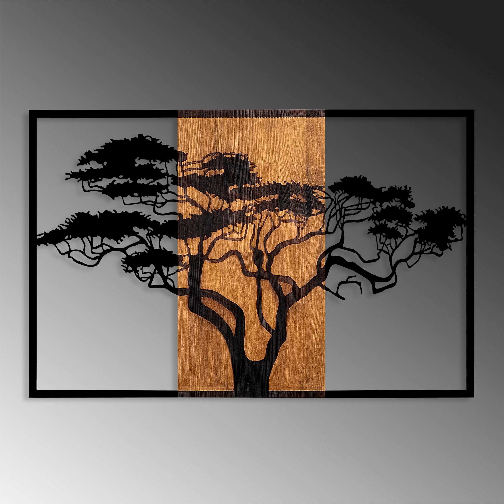 Decorative Wooden Wall Accessory Acacia Tree - 388 Walnut
Black 891TNL3153 4