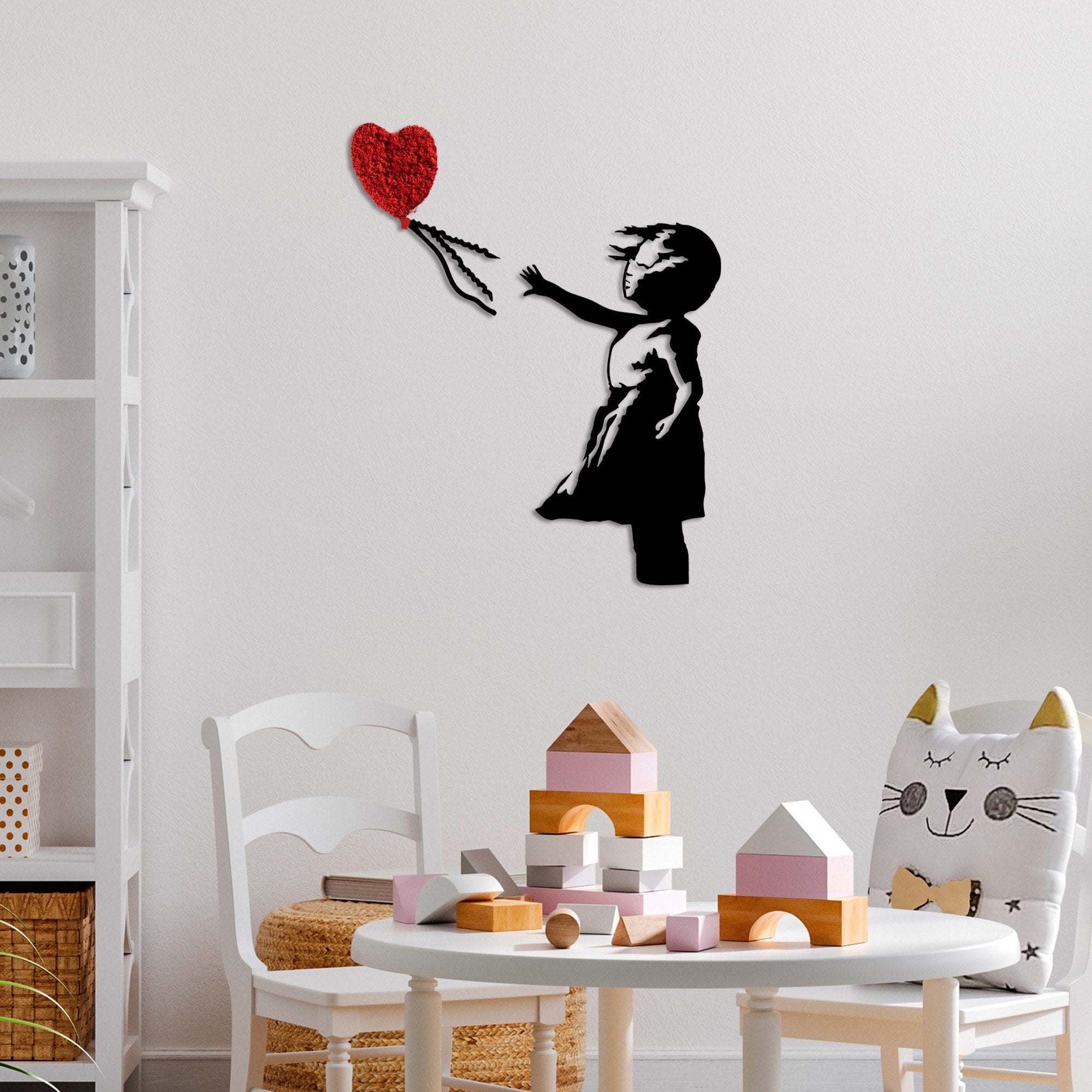 Decorative Metal Wall Accessory Banksy - 13-1 Red
Black 891TNL3272 2