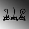 Decorative Metal Wall Accessory Cat 5 Black 891TNL3526 5