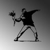 Decorative Metal Wall Accessory Banksy Metal 01 Black 891TNL3589 5