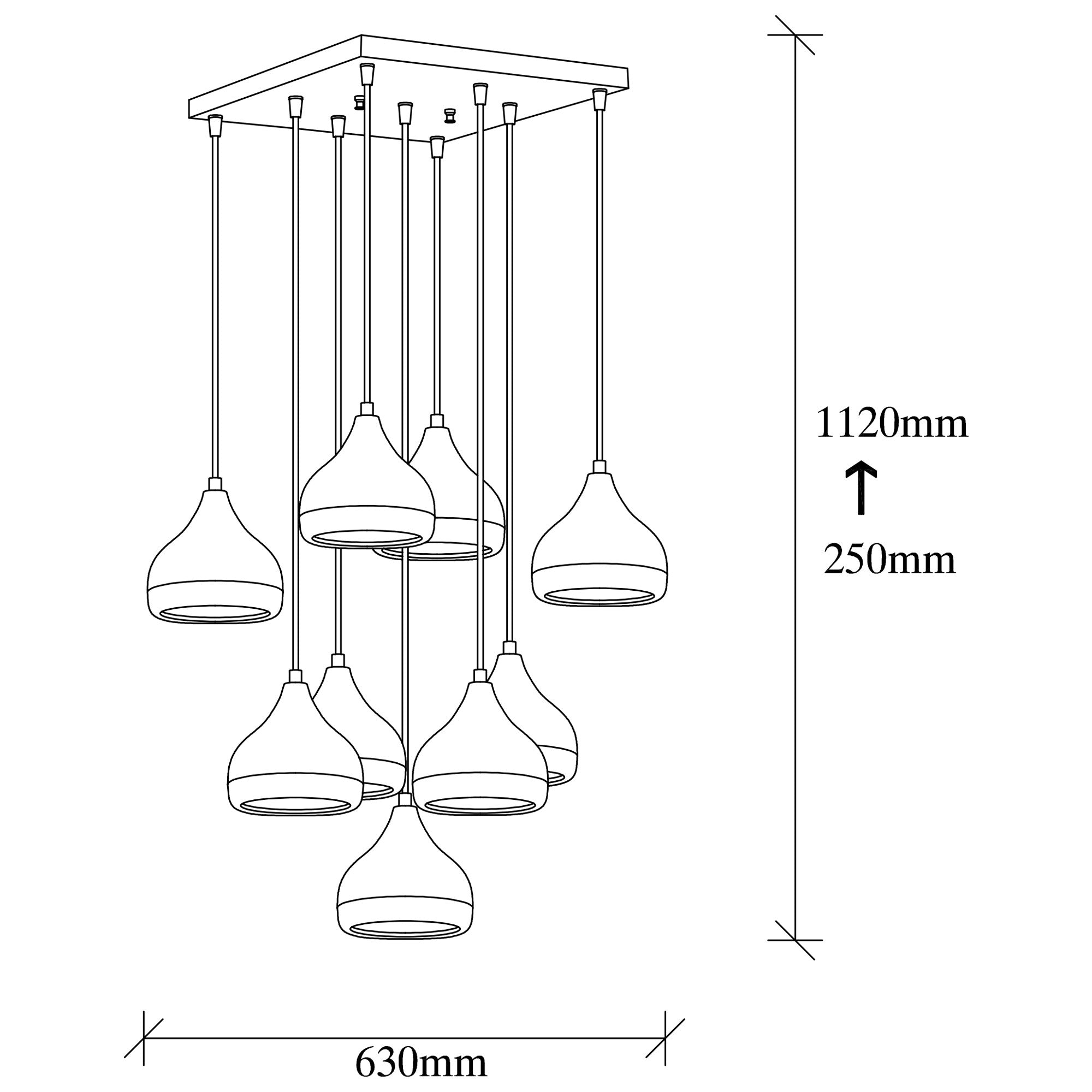 Chandelier Yıldo - 6893 Black 892OPV1893 3