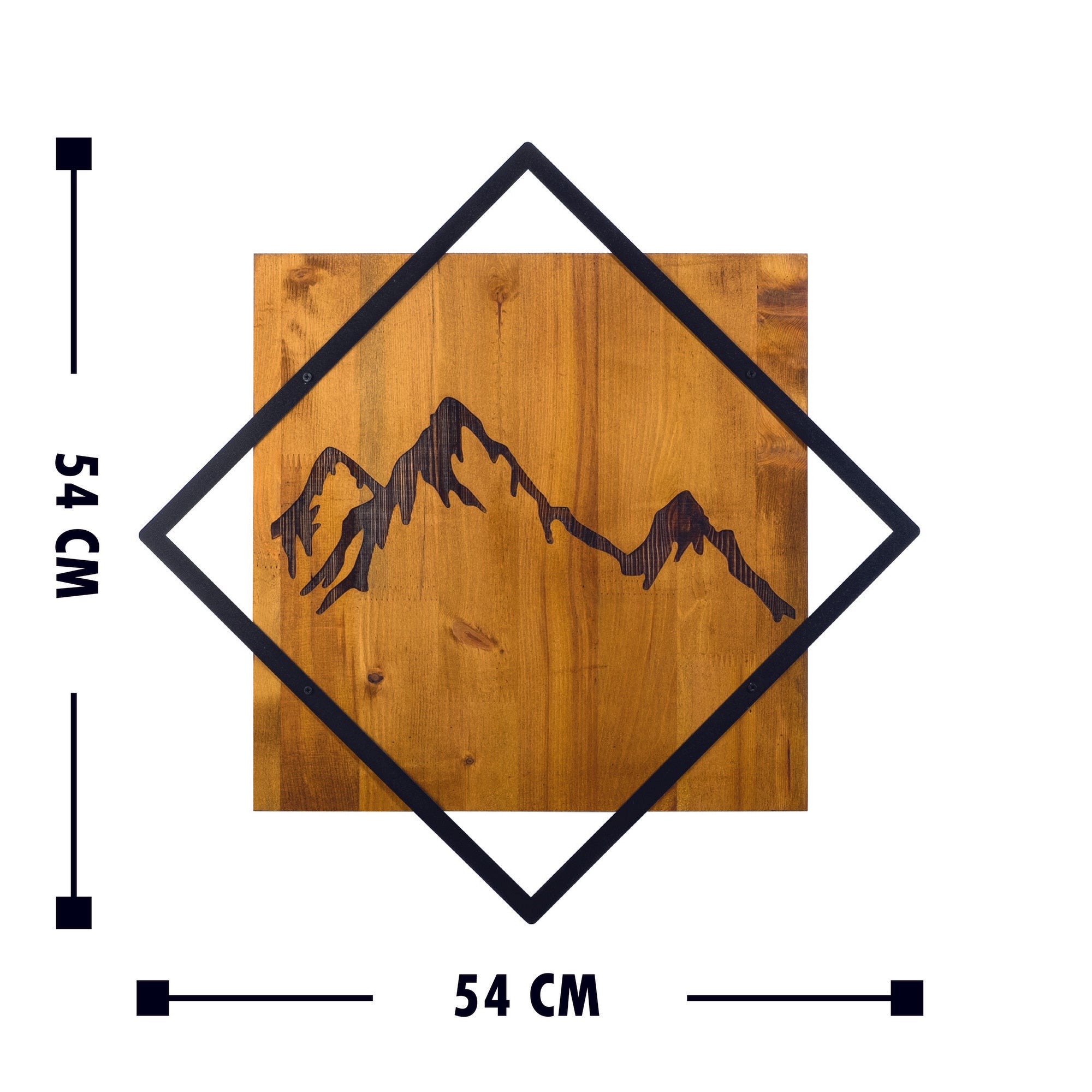 Decorative Wooden Wall Accessory Mountain 2 Walnut
Black 899SKL2129 3