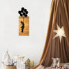 Decorative Wooden Wall Accessory Chıld And Balloons Black 899SKL2156 1