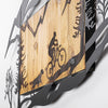 Decorative Wooden Wall Accessory Bicycle Riding in Nature 1 Walnut
Black 899SKL2176 3