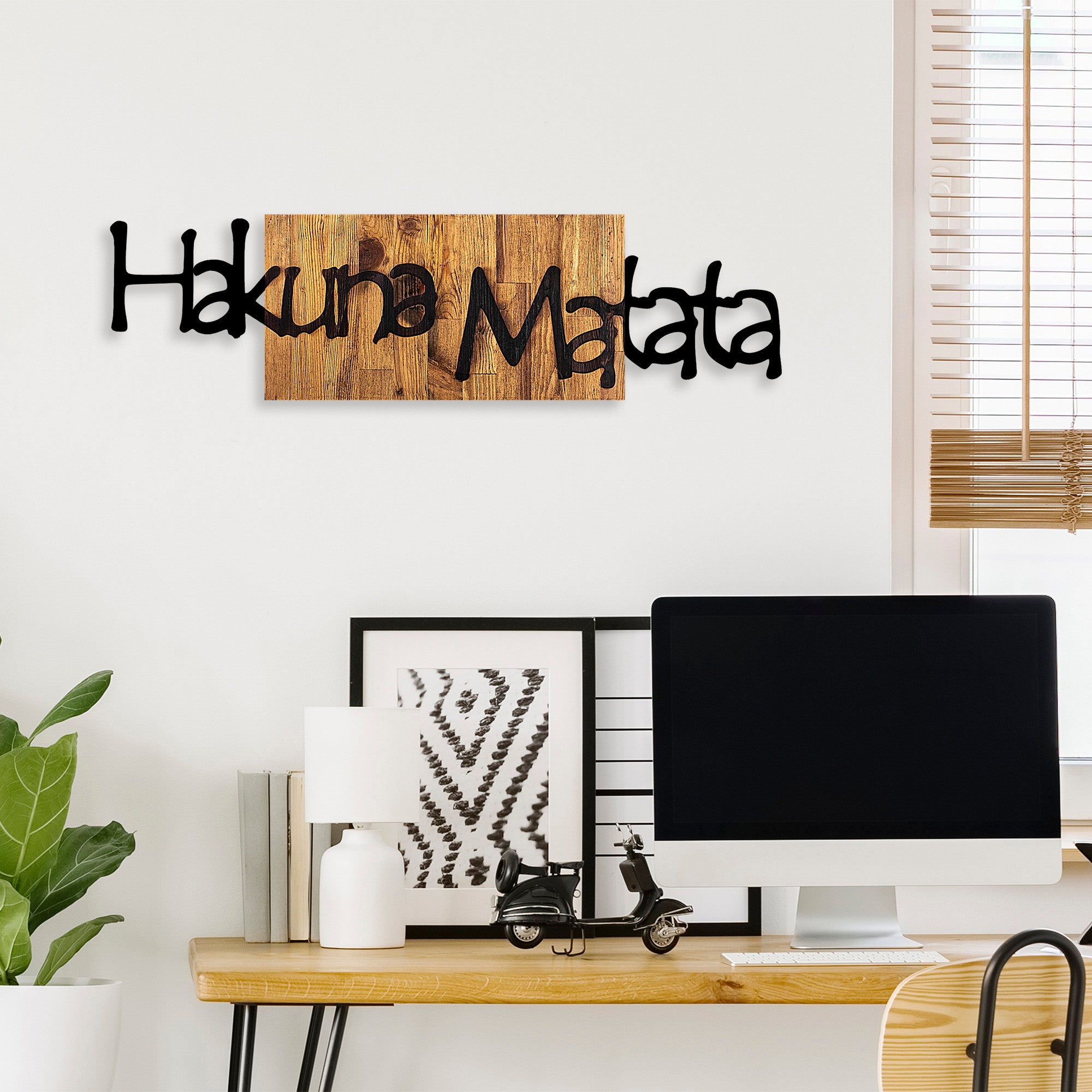 Decorative Wooden Wall Accessory Hakuna Matata 4 Black
Light Walnut 899SKL2202 2