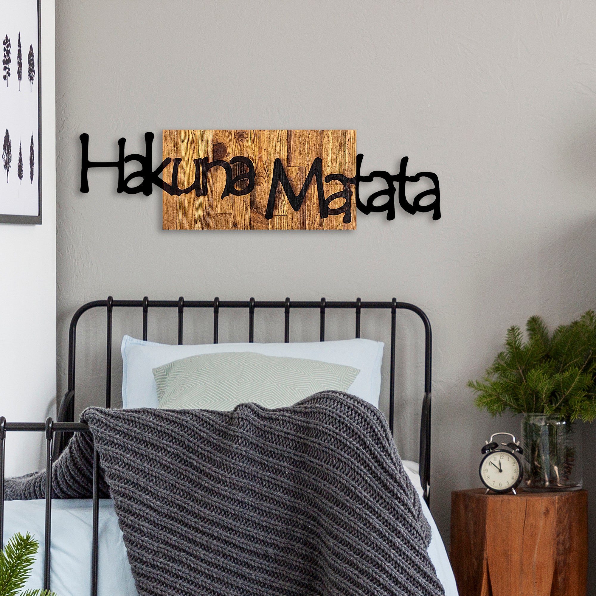 Decorative Wooden Wall Accessory Hakuna Matata 4 Black
Light Walnut 899SKL2202 3