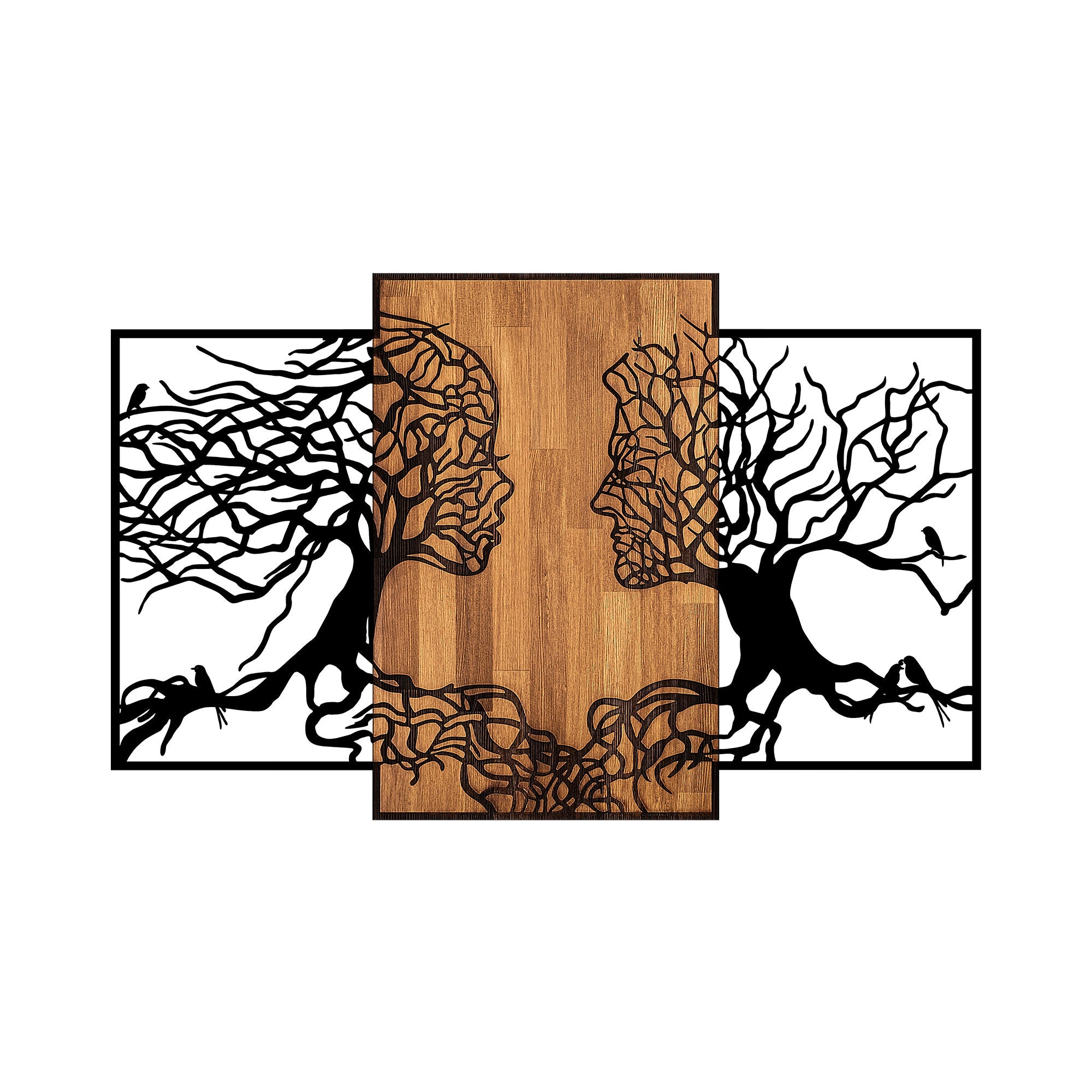 Decorative Wooden Wall Accessory Tree Love - 312 Black
Walnut 899SKL2299 4