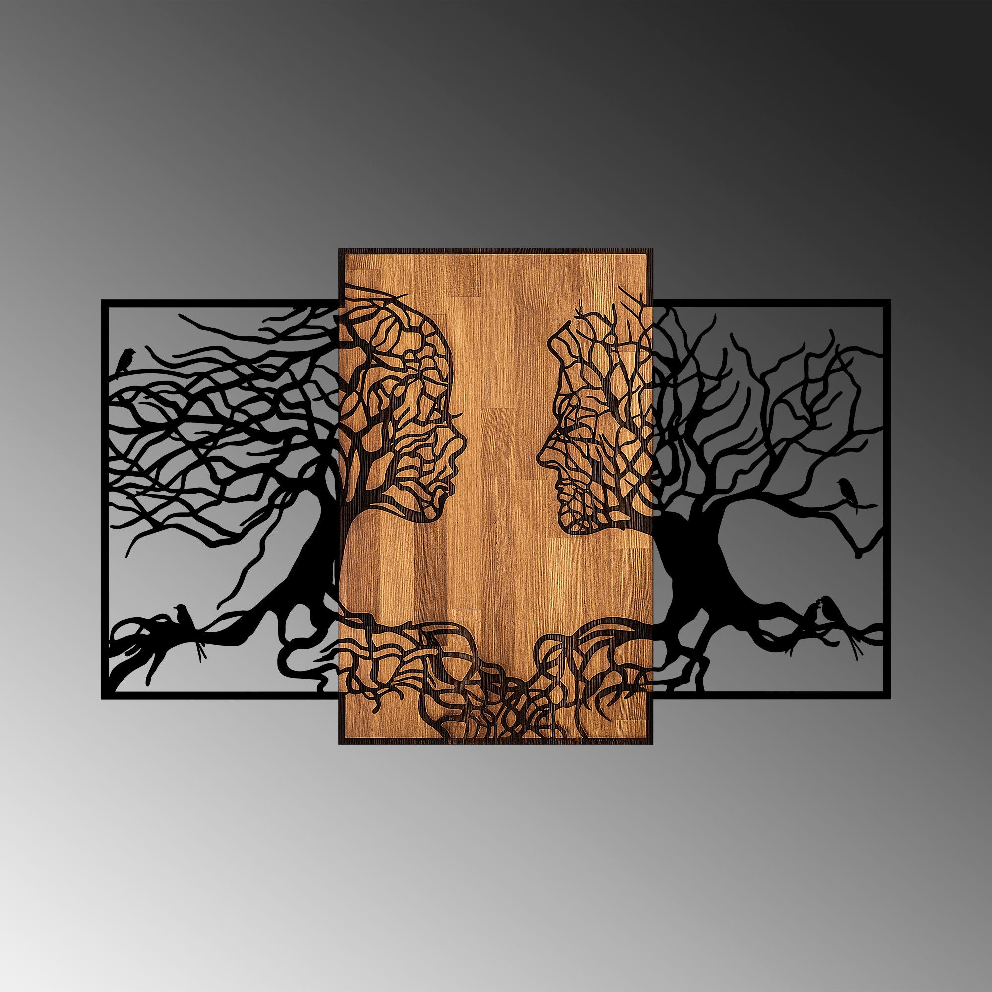 Decorative Wooden Wall Accessory Tree Love - 312 Black
Walnut 899SKL2299 5