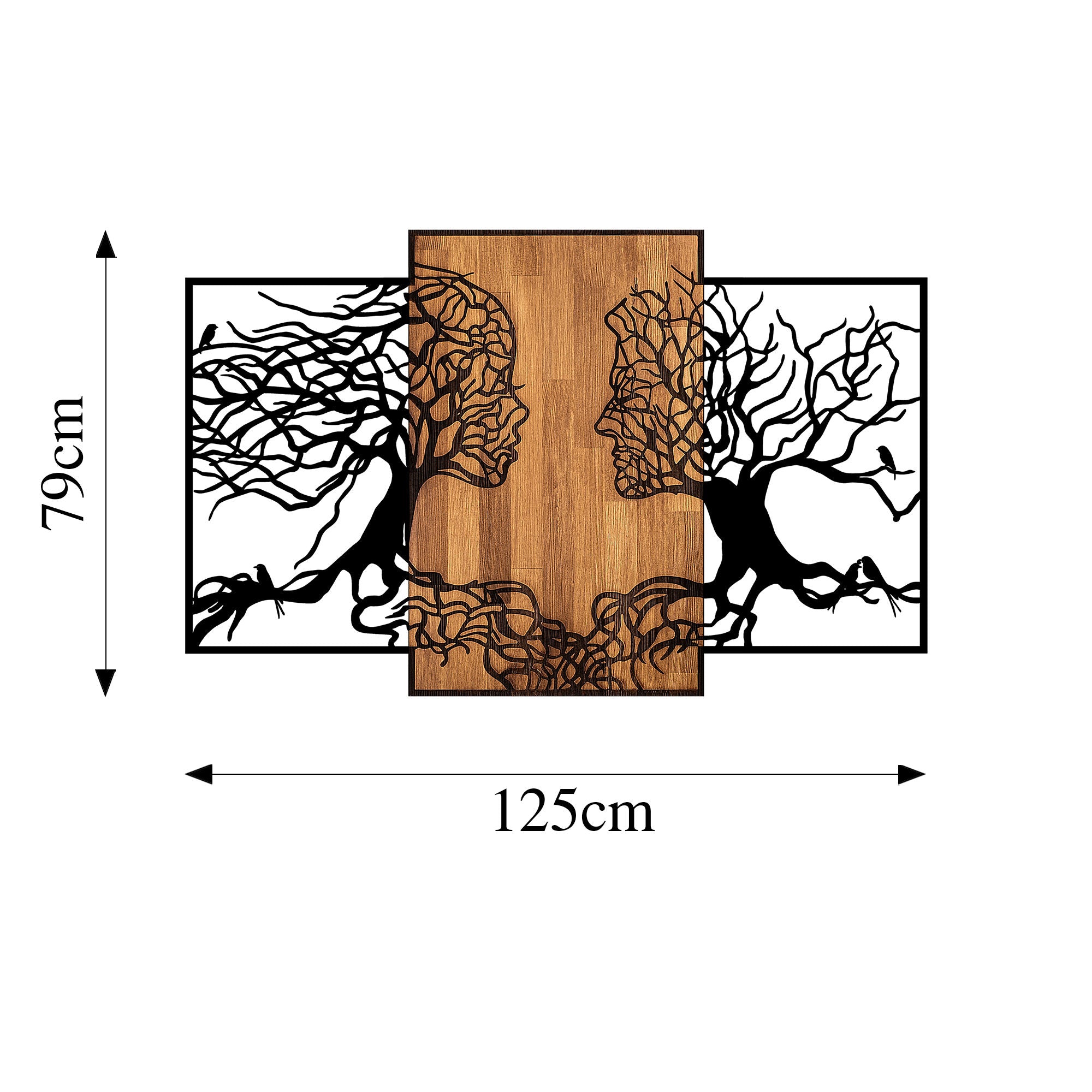 Decorative Wooden Wall Accessory Tree Love - 312 Black
Walnut 899SKL2299 7