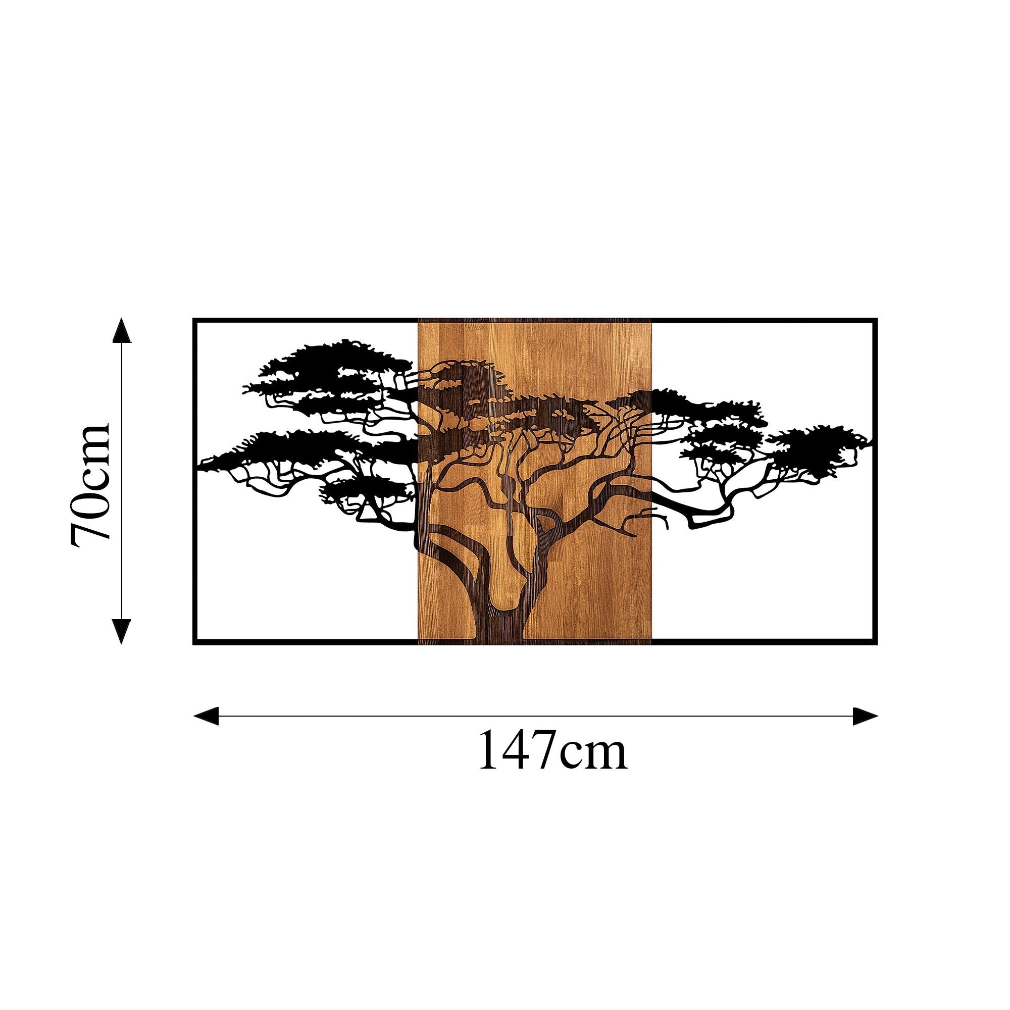 Decorative Wooden Wall Accessory Acacia Tree - 328 Black
Walnut 899SKL2315 8