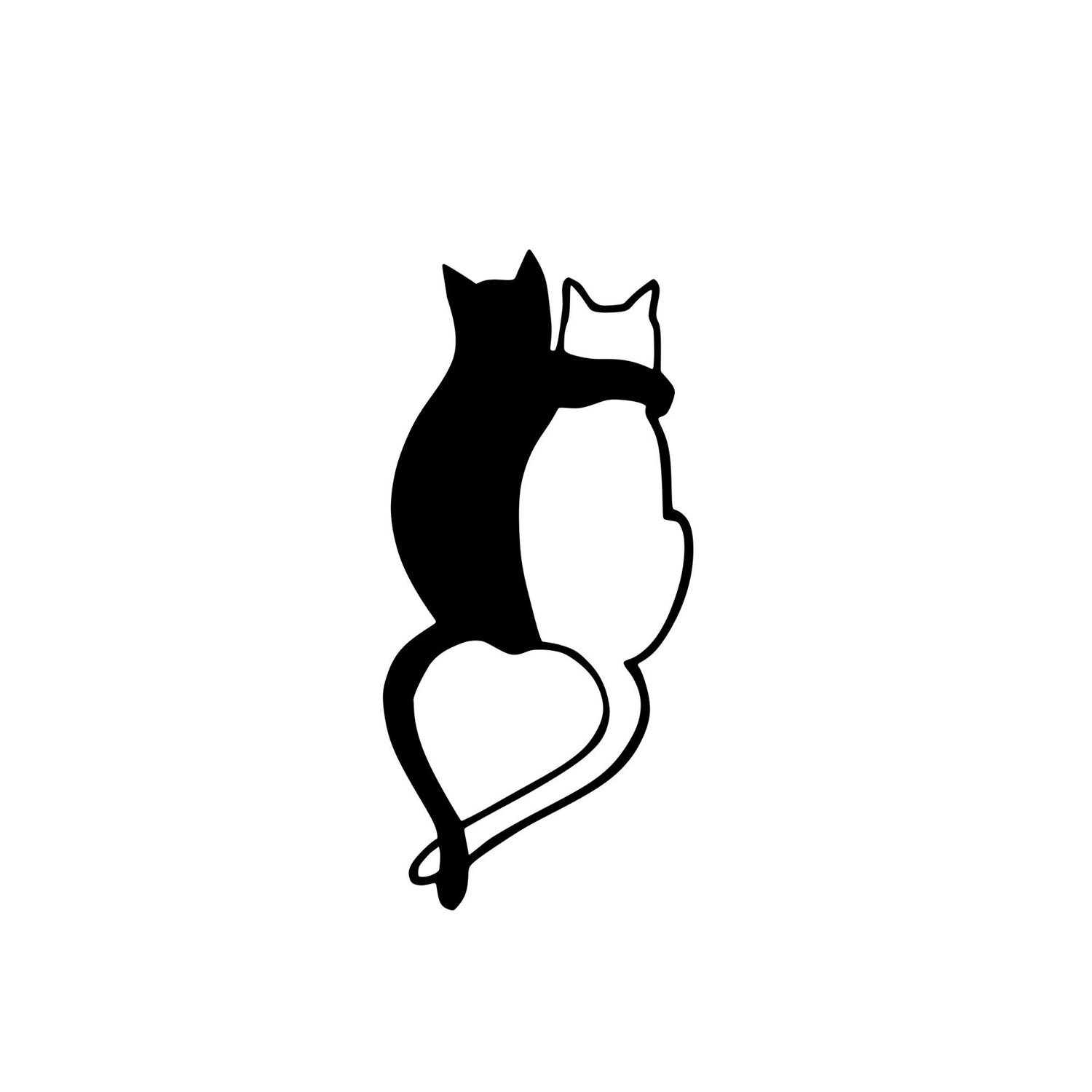 Decorative Metal Wall Accessory Love Cats - 478 Black 899SKL2513 7