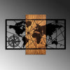 Decorative Wooden Wall Accessory World Map 3-M Walnut
Black 899SKL2626 4