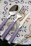 Karaca Freya Purple 18 Piece 6 Person Dessert Fork Spoon Knife Set 1