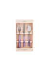 Karaca Freya Purple 18 Piece 6 Person Dessert Fork Spoon Knife Set 7