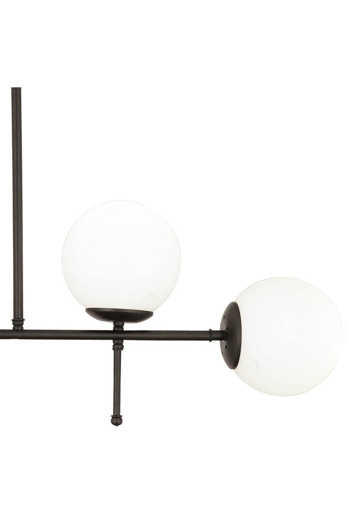 Apliqa Günay 4-Lamp Black Modern Kitchen Dining Table Ceiling Light for Bedroom and Living Room 4