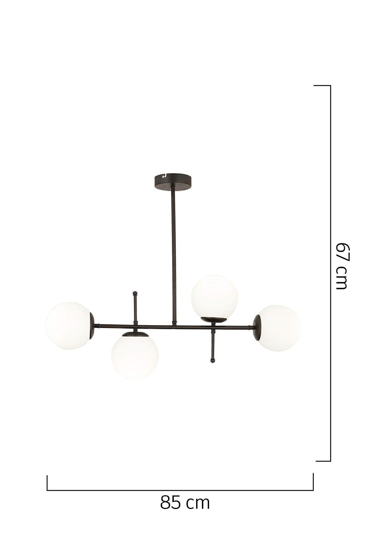 Apliqa Günay 4-Lamp Black Modern Kitchen Dining Table Ceiling Light for Bedroom and Living Room 5