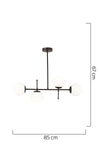 Apliqa Günay 4-Lamp Black Modern Kitchen Dining Table Ceiling Light for Bedroom and Living Room 5