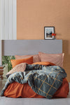 Cotton Box Modern Double Duvet Cover Set Stark Cinnamon 1