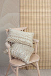 HAMUR Bohem Special Design Punch Pattern Square Decorative Pillow Cover Letta Natural 5