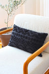 HAMUR Bohem Special Design Punch Pattern Rectangular Decorative Cushion Cover Letta Black 1