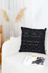 HAMUR Bohemian Special Design Punch Pattern Square Decorative Pillow Cover Letta Black 1