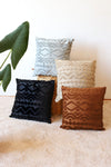 HAMUR Bohemian Special Design Punch Pattern Square Decorative Pillow Cover Letta Black 2