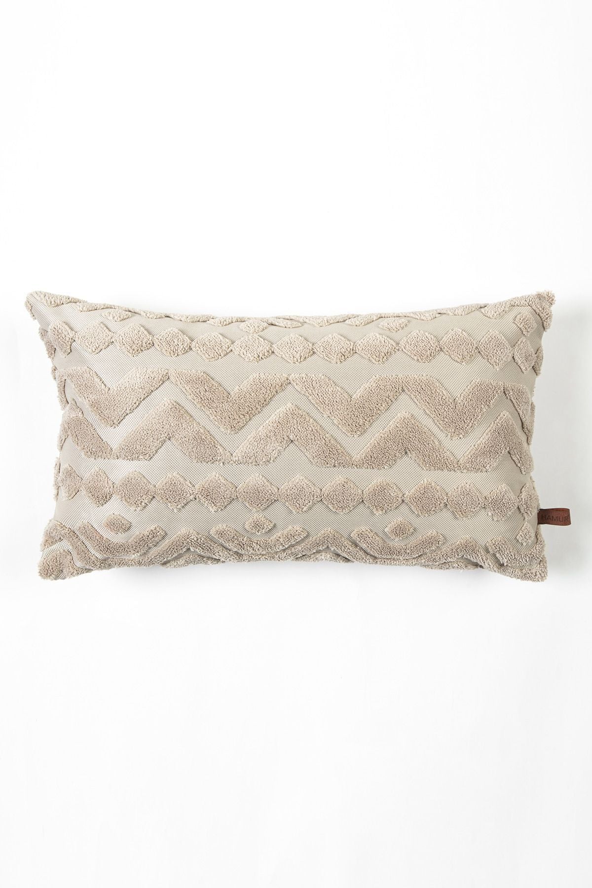 HAMUR Bohem Special Design Punch Pan Pattern Rectangular Decorative Pillow Cover Letta Natural 3