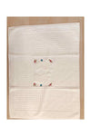 AYHANHOME 3 Pieces Cream Embroidered Foot Towel 100% Cotton Size: 50x70 4