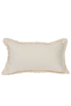 Aisha's Design Fringed Lace Trim Cushion Cover, Cream, K-169 2