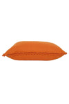 Aisha's Design Pompom Edged Plain Rectangular Pillow Cover, Orange, K-110 3