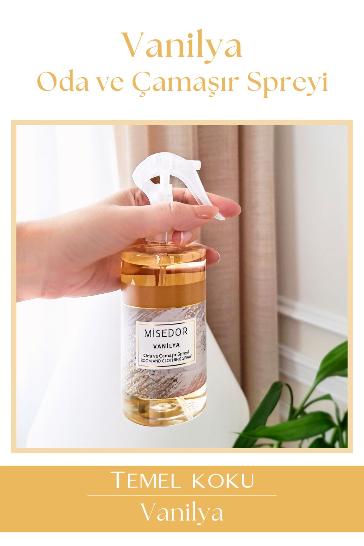 Misedor 2-Piece Set Vanilla Room Fragrance And Laundry Spray 330 ml 2