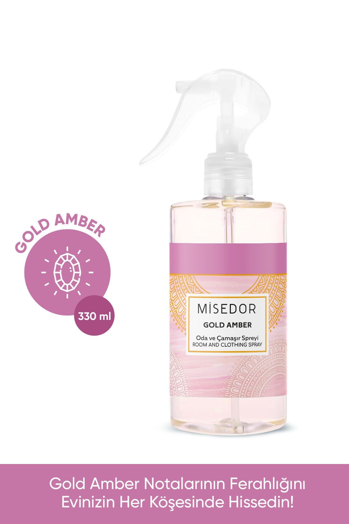 Misedor 2-Piece Set Gold Amber Room Fragrance 330 ml 2