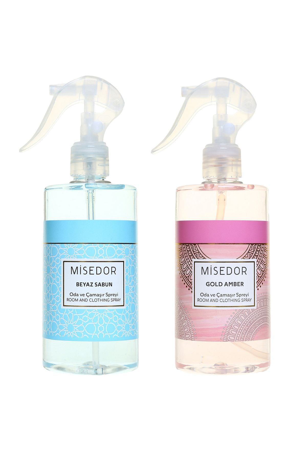 Misedor 2-Piece Set White Soap And Gold Amber Room Fragrance 330 Ml 1