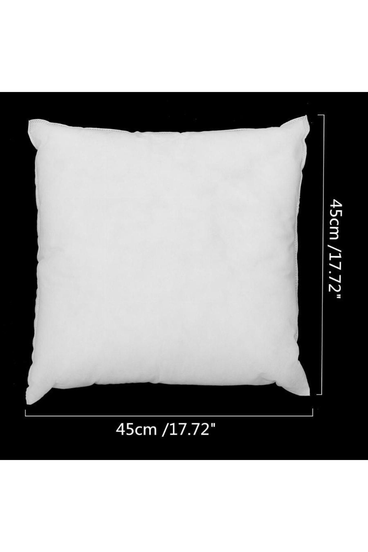 Junenext 2-Piece Square Pillow Insert 45x45 360g 100% Bead Silicone Filling 4