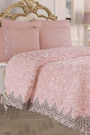 Arus French Lace Blanket Set Powder Bridal Set 1