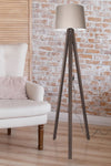 Modelight Deko Floor Lamp Walnut Leg / Sand Beige Shade 1