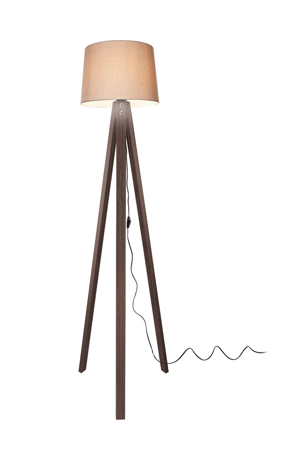 Modelight Deko Floor Lamp Walnut Leg / Sand Beige Shade 2