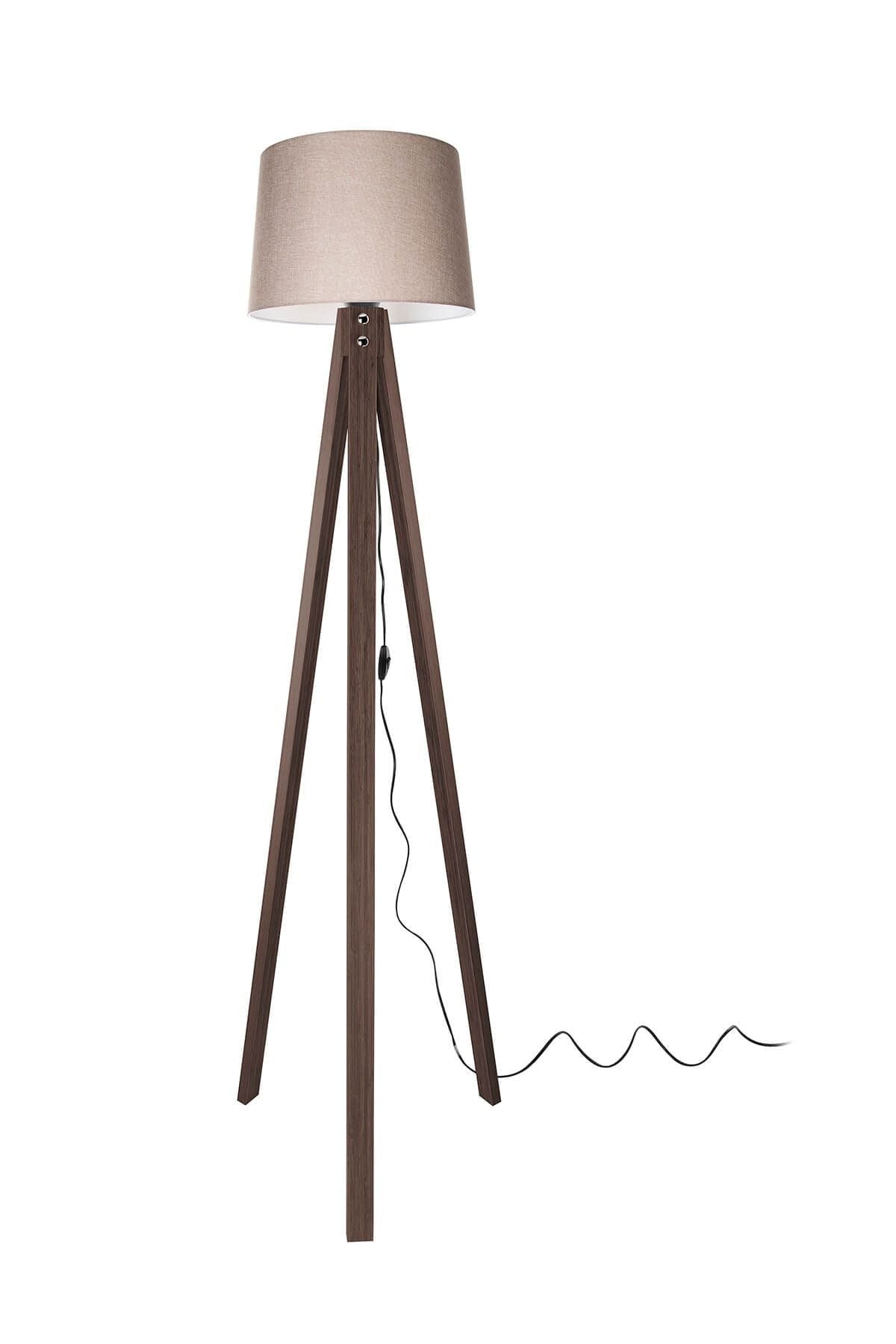 Modelight Deko Floor Lamp Walnut Leg / Sand Beige Shade 3