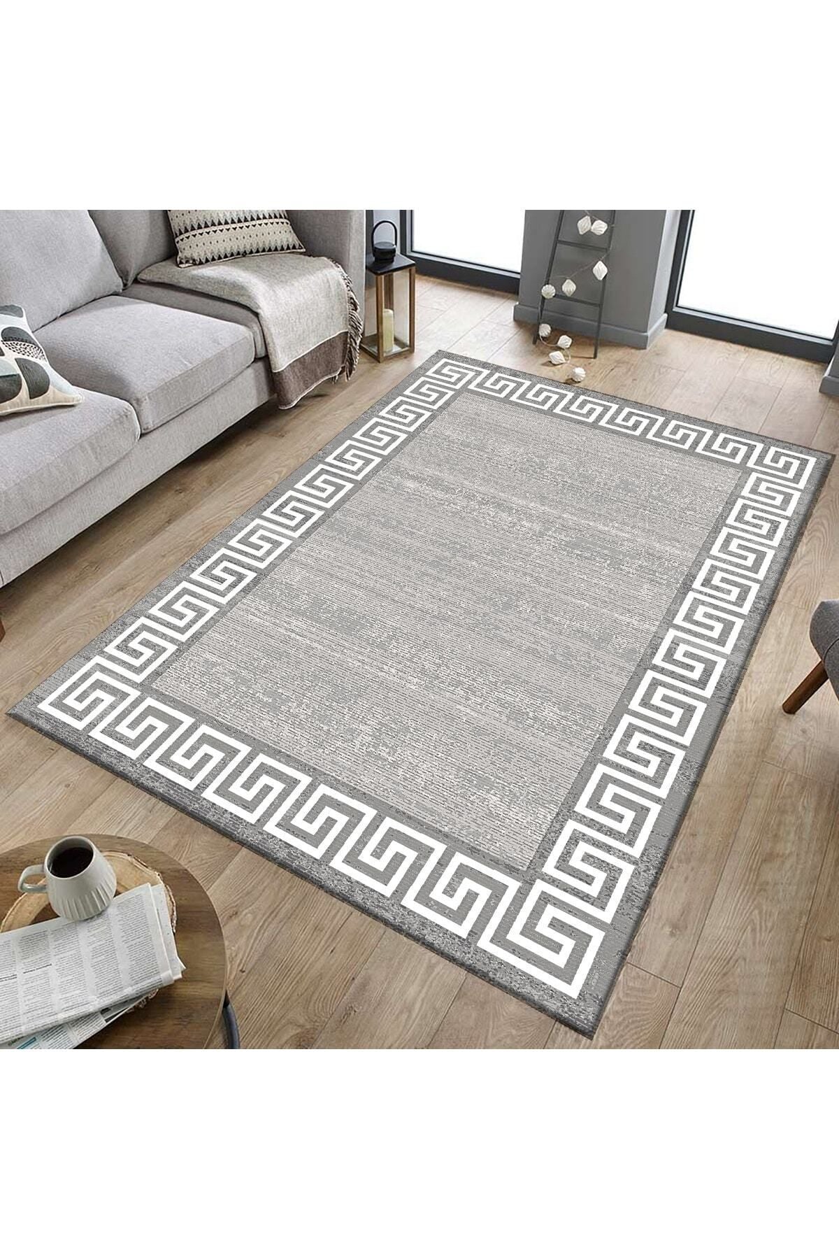 Sermod 33-Padded Grey Framed Modern Carpet Cover 1