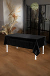 Finezza Kristal Monoray Fabric Black Tablecloth Rectangular - 771 1