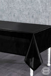 Finezza Kristal Monoray Fabric Black Tablecloth Rectangular - 771 2