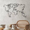 Decorative Metal Wall Accessory World Map Black 930DYU1159 1