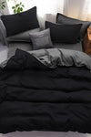 Miss Royal Double-Sided Duvet Cover Set Double Black-Grey 1