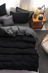 Miss Royal Double-Sided Duvet Cover Set Double Black-Grey 2