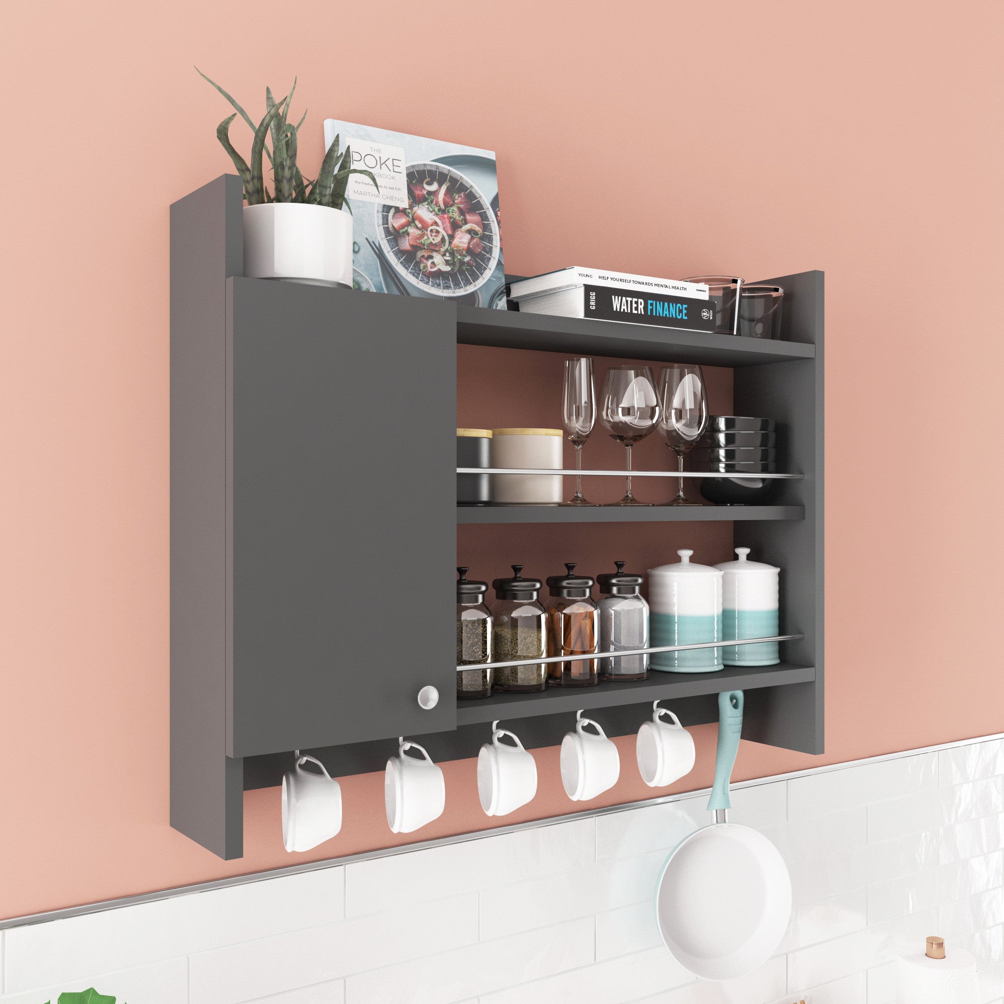 Kitchen Shelf Knerr - Anthracite Anthracite 935CMN1309 1