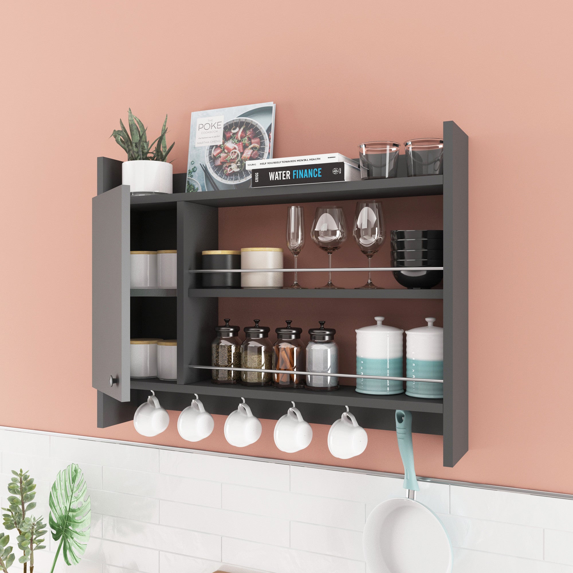 Kitchen Shelf Knerr - Anthracite Anthracite 935CMN1309 2