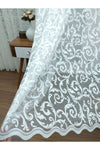 AT Altun Tekstil Iron-Free Knitted Jacquard Ivy Patterned Sheer Curtain 1/2.5 Medium Pleat 1