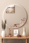 Luxury Decor Decorative Round Mirror White 60 Cm Entrance Hall WC 2